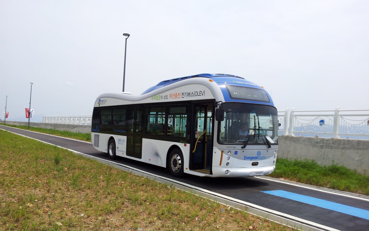 KAIST’s wireless Online Electric Vehicle (OLEV) runs inner city roads ...