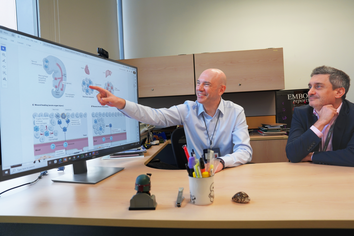 Assoc Prof Jacques Behmoaras and Professor Enrico Petretto (Credit Duke ...