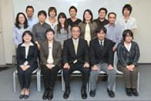 Prof. Toshio Suwa in the center with his students