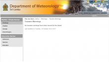 Screen shot of Department of Meteorology