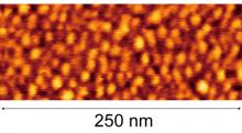Atomic force microscope (AFM) image of ultra-high surface density quantum dots