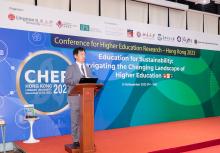 Prof S. Joe Qin, President of Lingnan University, delivers welcoming address.
