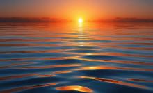 sunsetting over water - FIRST step to clean water and energy