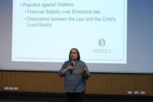 Ateneo School of Law faculty Atty. Amparita S. Sta. Maria examined the broader significance of “legitimacy” in the Philippine context, where traditional ideas about marriage and family remain strong even as actual family arrangements become increasingly diverse. PHOTO: Danika Geronimo