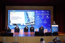Prof Sun Dong (right), Secretary for Innovation, Technology and Industry of the Government of the Hong Kong Special Administrative Region and the speakers participating in Panel Session 6.