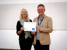 Prof Richard M. Walker (right) delivers a keynote speech on his latest research, and receives the Routledge Lifetime Achievement Award at the 2026 annual conference of the International Research Society for Public Management. 