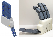 Robot hand with crossed flexure hinge (CFH) system