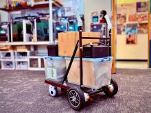 The UNU Hub at Lingnan University has developed an AI smart trolley capable of reducing pushing force by up to 90 per cent, significantly easing the physical burden on logistics and delivery workers.