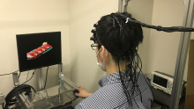 Monitoring participants’ brain activity while viewing food images.