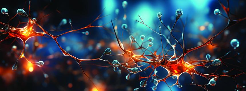 AI-generated artistic representation of brain neurons