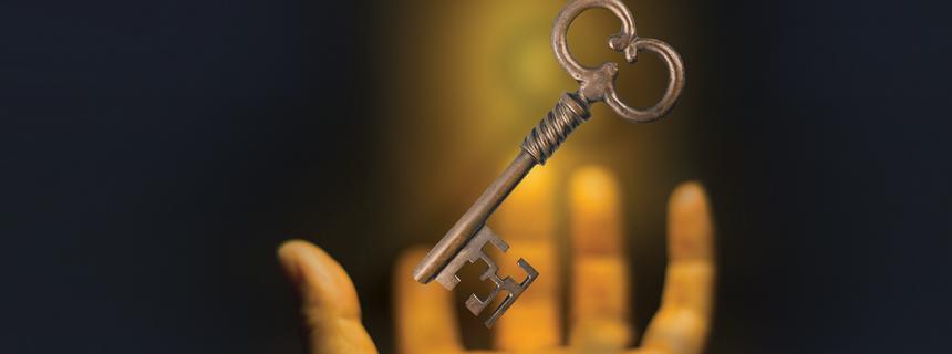 hand and key