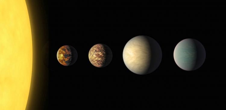 Artist’s impression of the planets orbiting K2-187