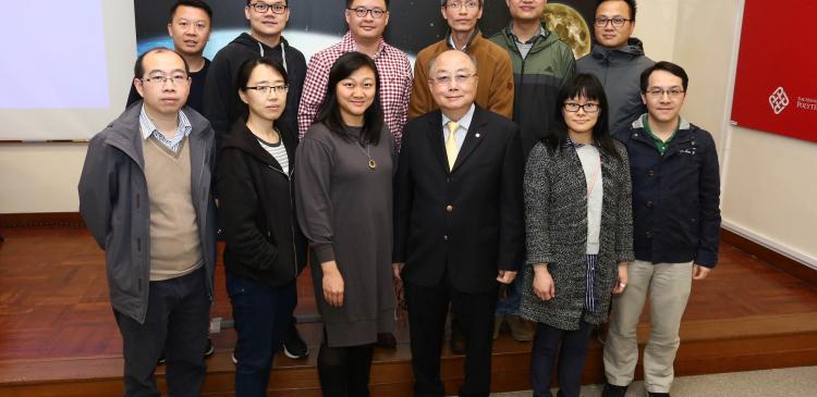 Camera Pointing System on Chang’e-4 developed by Prof. Kai-leung Yung (3rd from right, front row), Associate Head of Department of Industrial and Systems Engineering, PolyU, and his research team. 