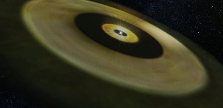 Artist’s impression of the disk around a young star DM Tau