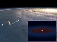 Diagram illustrating the microlensing event studied in this research.