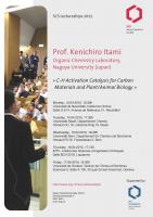 Poster for Swiss Chemical Society Lectureship 2015