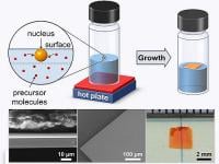 A little tension yields enormous solar crystals