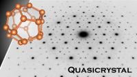 Quasicrystal with five-fold rotational symmetry.