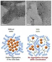 Palladium nanoparticles in reaction mixtures 