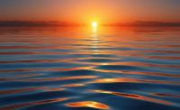 sunsetting over water - FIRST step to clean water and energy