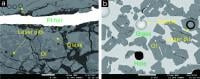 Back-scattered images of recovered samples