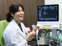 Hiroshima University Hospital orthopedist Yuko Nakashima speaks about ultrasound-guided diagnosis