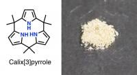 The chemical structure and solids crystals of calix[3]pyrrole (Photo: Inokuma Laboratory).