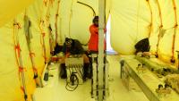 Drilling the ice core