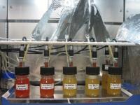 Six species of Vibrio being tested for hydrogen production. The species belong to the Gazogenes (red) and Portersiae clades (yellow). (Photo: K. Sato)