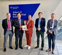 President S. Joe Qin and Prof Bradley R. Barnes meet with Prof Frances Bowen, Vice-Principal for Humanities and Social Sciences, and other colleagues from Queen Mary University of London. The meeting focuses on potential dual degree programmes in business, humanities and social science, as well as student exchange opportunities (From left: Prof Bradley R. Barnes, President S. Joe Qin, Prof Frances Bowen, Dr Matthieu Burnay and Mr Ceri Bevan).