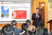 Prof Xin Yao, the Vice-President (Research and Innovation) of Lingnan University, making a speech. 