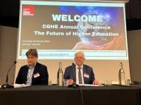 Opening keynote presentation by Prof Simon Marginson, Director of CGHE (right).