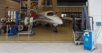 Photo of project equipment and aeroplane