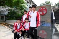 Five of the seven elite student-athletes enrolled for the 2026/27 academic year. Front row from left: Siu Ka-chun, Hui Chi-man, Ma Yik-sin; back row from left: Ma Yik-fei, Kwok Chun-yan.