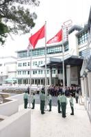 Lingnan University’s flag-raising ceremony celebrates the 77th anniversary of the founding of the People’s Republic of China.