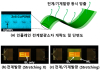 photo. in-plane an electroluminescent device schematic diagram and luminous pattern